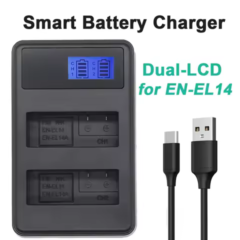 EN-EL14 Camera Battery Charger for Nikon D5200 D5300 D5500 D560 D3200 D3300 D3400 D3500 DF CoolpixP7000 P7100 P7700 P7800 Camera