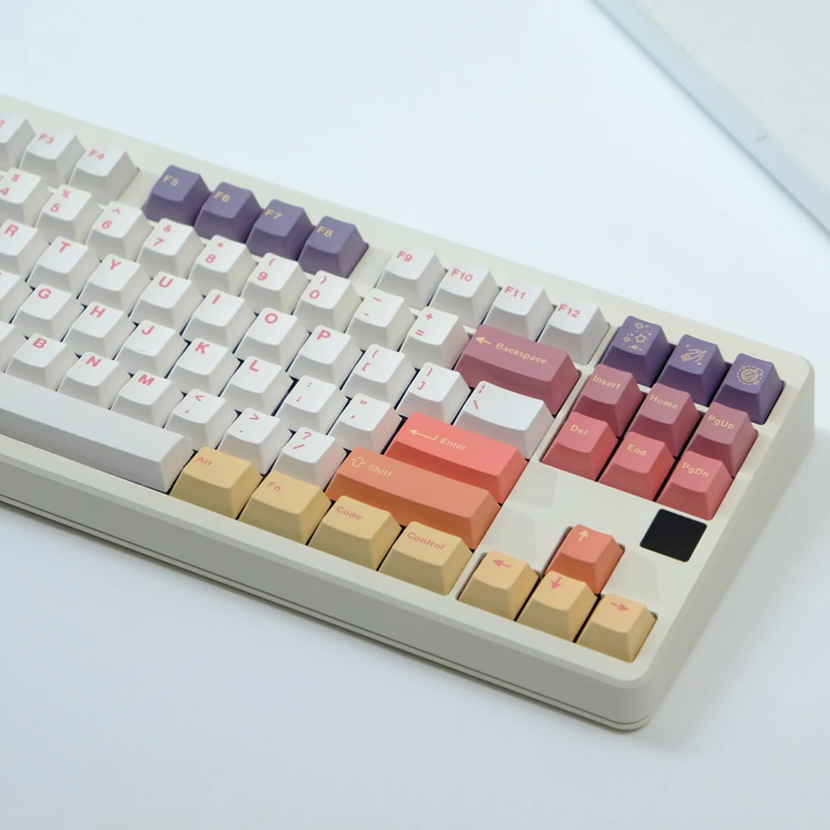 PBT Materia Cloud Smoke Dye Sublimation Cherry Profile Keycap Set Fits MX Switches 61/64/68/75/86/98/104 Mechanical Keyboard