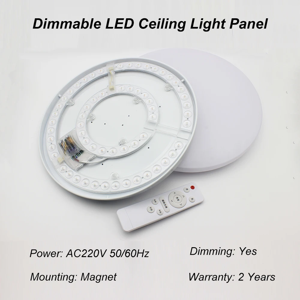 Led Panel Işıkları Tavan Işıkları Led Panel Kartı Kısılabilir Uzaktan Kumanda Yuvarlak Modül Yedek Panel Led Lamba 60W 72W 80W 100W