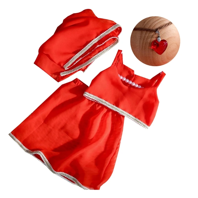 Exquisite Middle Eastern Baby Dress with Scarf Newborn Photography Props