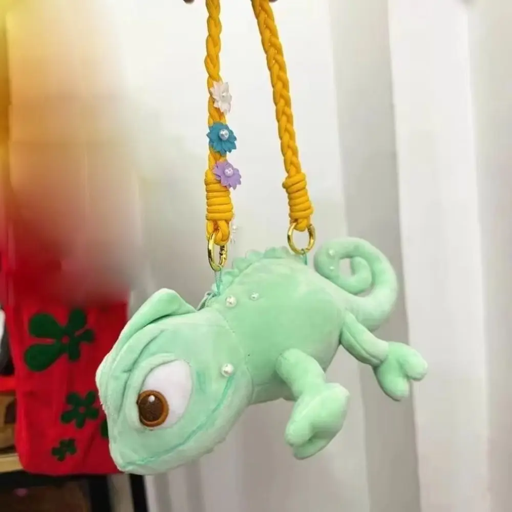 Cute Small Shoulder Bag Doll Plush Kawaii Figures Unisex Pascal Rapunzel Doll Shoulder Decor Children Birthday Christmas Gifts