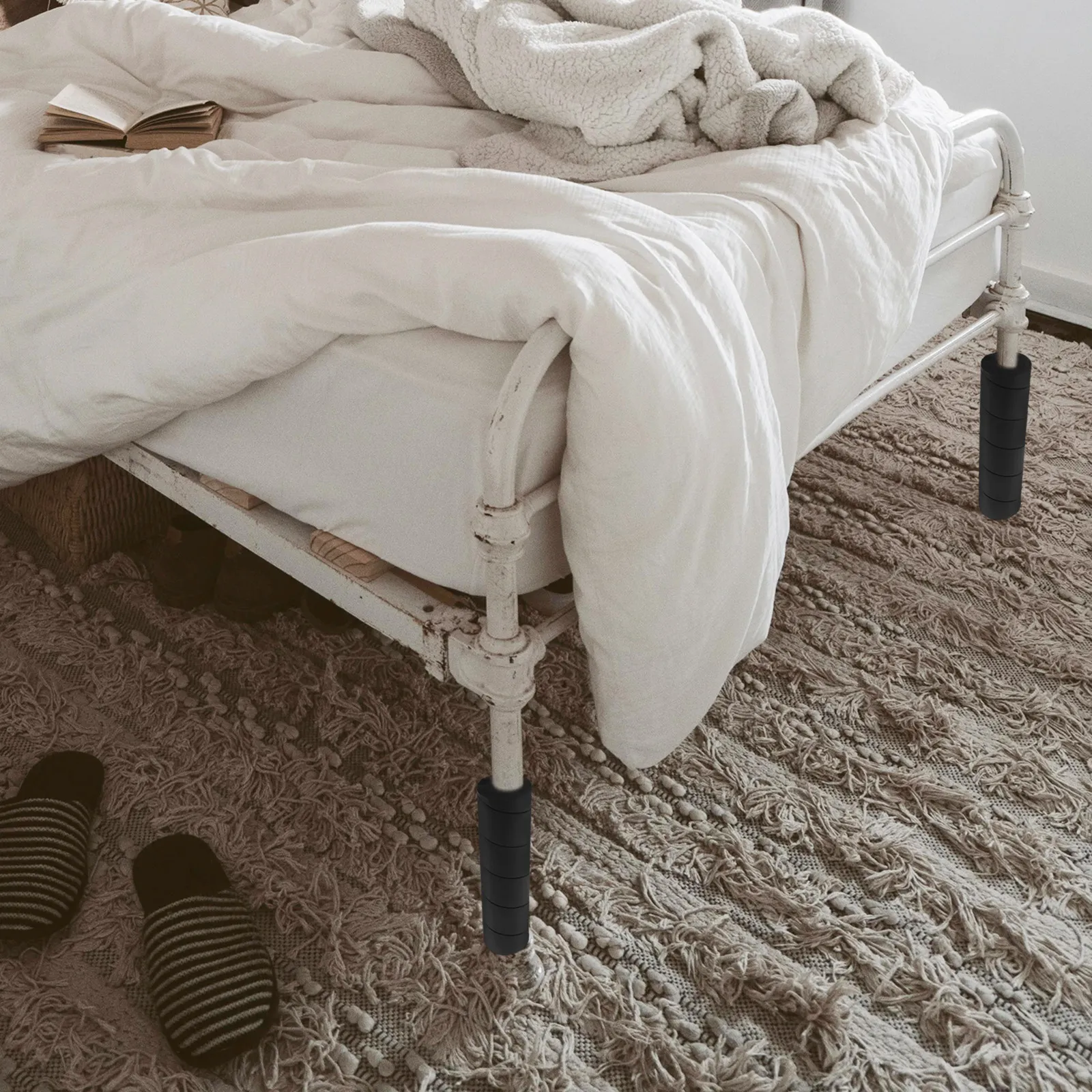 4Pcs Bed Protectors Foam Reusable Furniture Leg Covers Home Accessories Furniture Leg Floor Protectors Chair Table