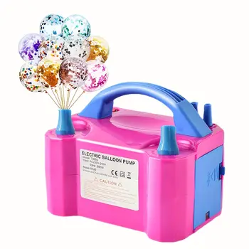 便攜式電動氣球充氣泵 - AC 110V-120V 600W 氣球充氣泵,帶雙噴嘴和 2 個打結工具,派對裝飾 8 最佳銷售 充氣泵浦 - №2