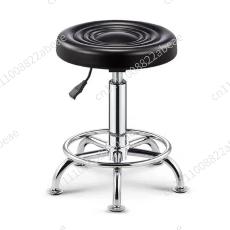 ‌Hydraulic Salon Stool Swivel Chair - Adjustable Rolling Barber Stool with Backrest, Professional Salon Chair for Makeup Counter