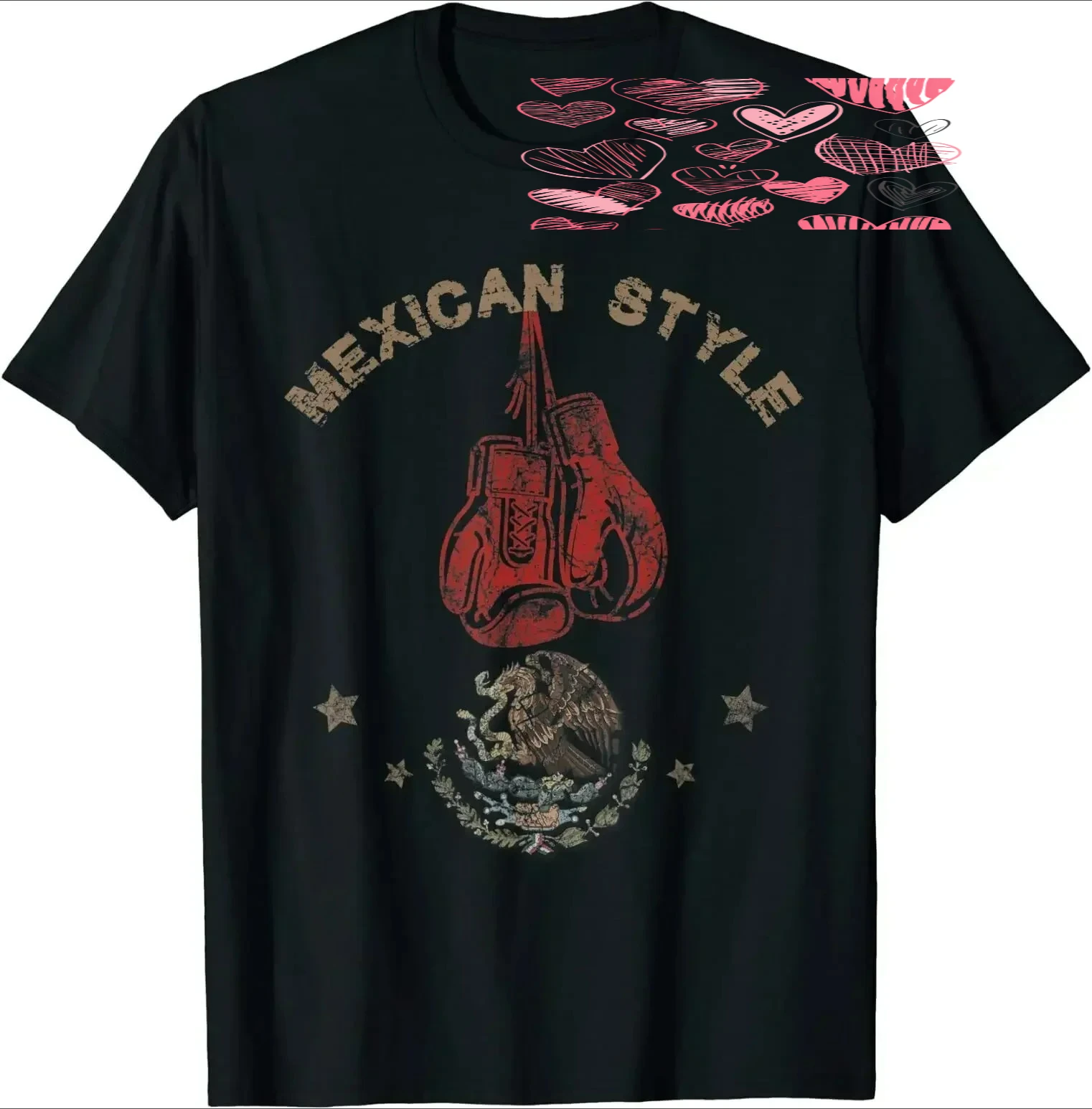 

Vintage Mexican Style Boxing Gift T-Shirt 100% Cotton O-Neck Summer Short Sleeve Casual Mens T-shirt Size S-3XL