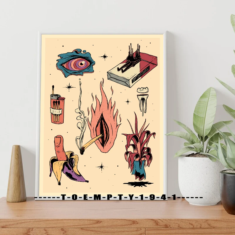 Vintage Poster Retro Poster Canvas Printing Room Home Vintage Style Modern Artwork Wall Decoration Wall Decor Aesthetic Prints