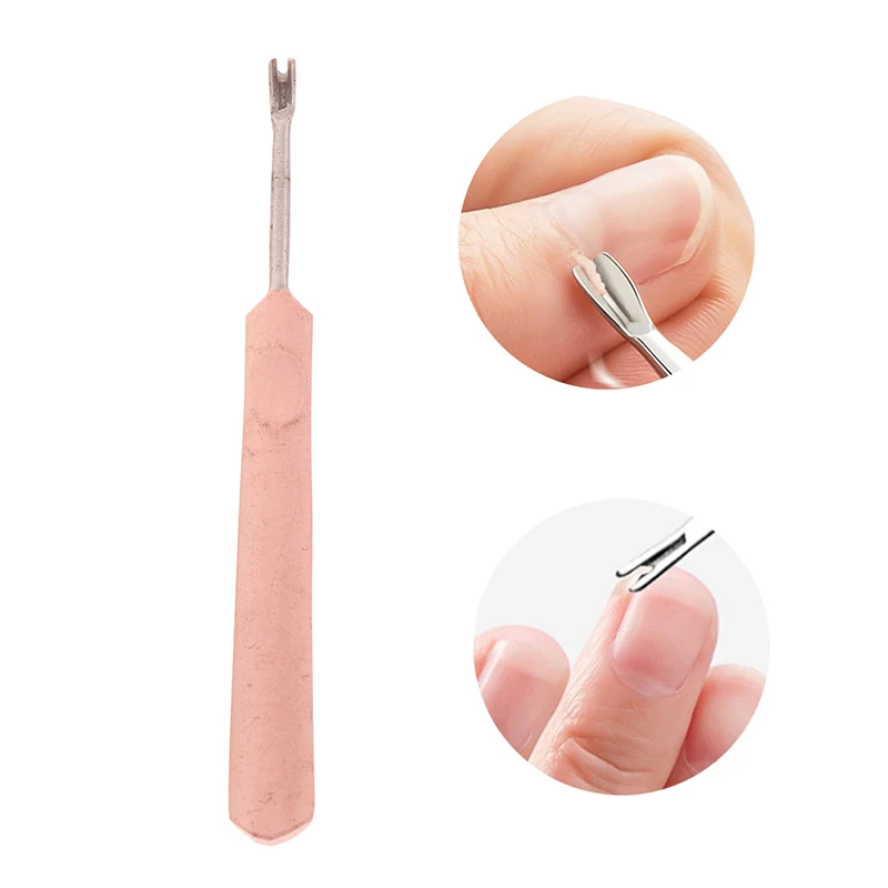 V-shaped Dead Skin Pusher Nail Fork Nipper Stainless Steel Pusher Nail Cuticle Remover Manicure Pedicure Nail Art Tool