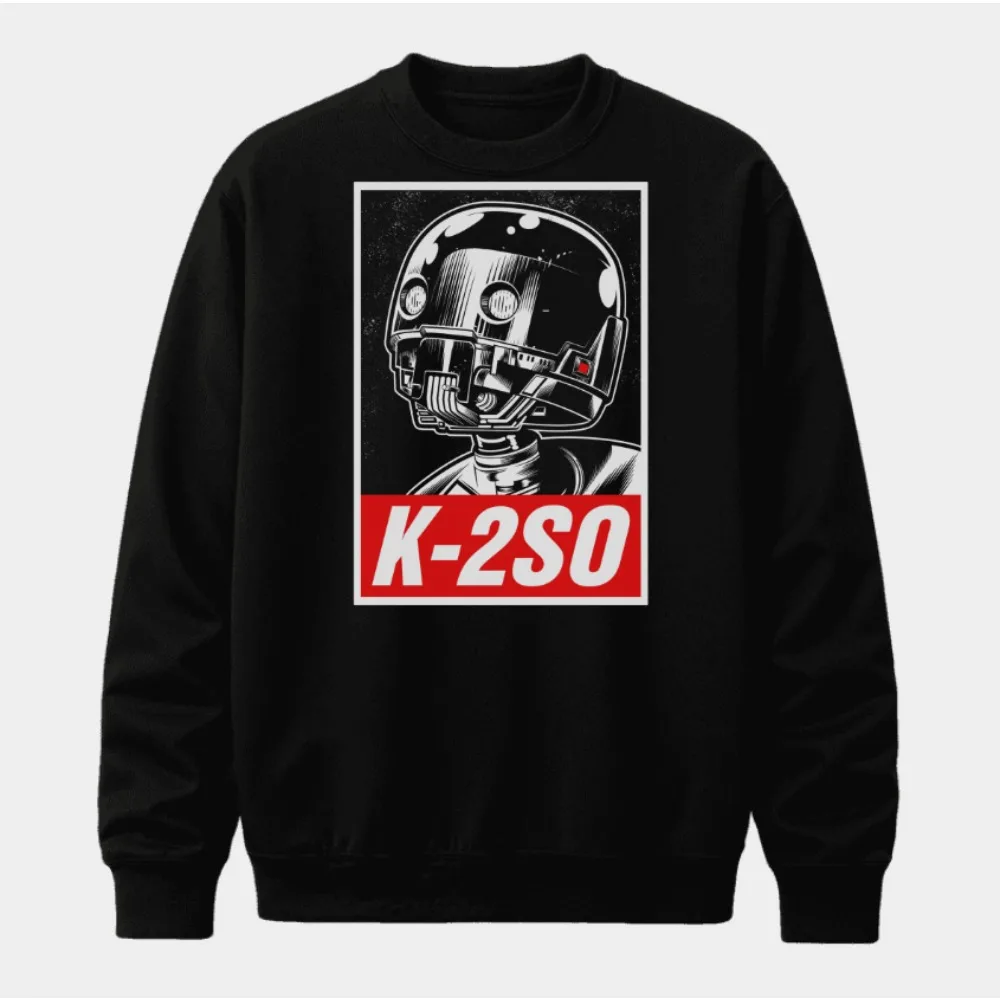 

New Star Wars-themed Printed Men's and Women's Sweatshirt, American Sporty Loose and Comfortable Round-neck Sweatshirt Y2K