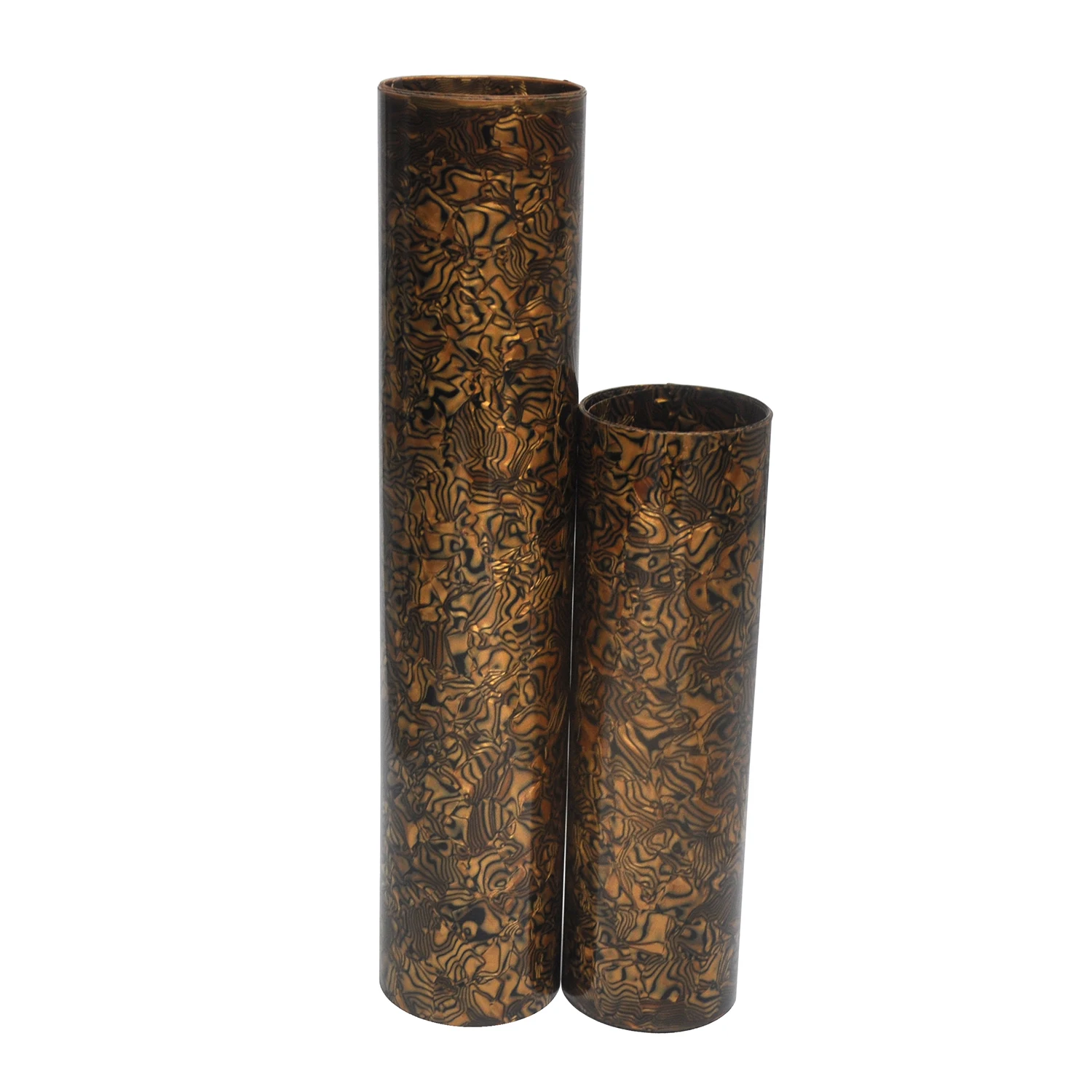 2Pcs Celluloid Sheet Drum Wrap Musical Instrument Deco Tiger Color 10x60'' and 16x60''