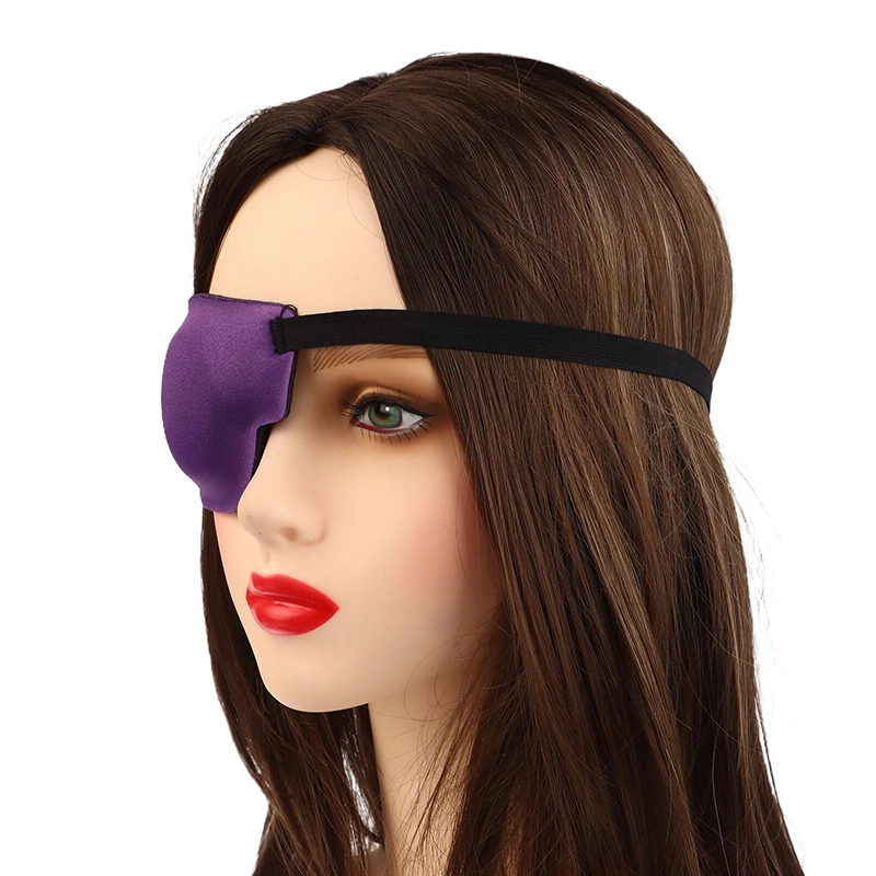 1Pc Eyepatch One Eye Unisex Adjustable Concave Eye Patch For Adults Kids Pirate Cosplay Costume Black Single Eye Patch