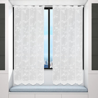 1pcs pastoral white short curtain 60x146cm, suitable for kitchen, living room, balcony, bedroom, study