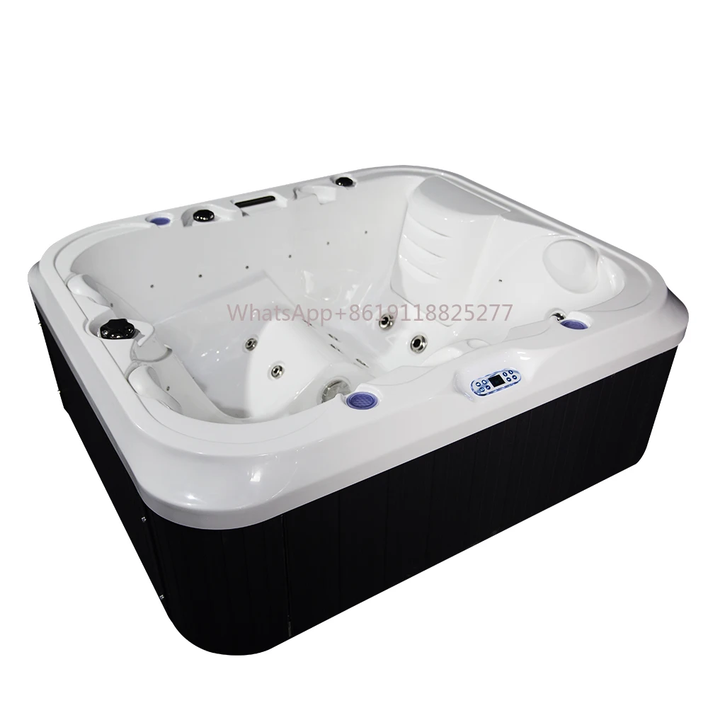 massage bathtub Hot tub jacuzzis outdoor spa 3 person for sale cheap price garden gazebo luxury acrylic jet overflow whirlpool