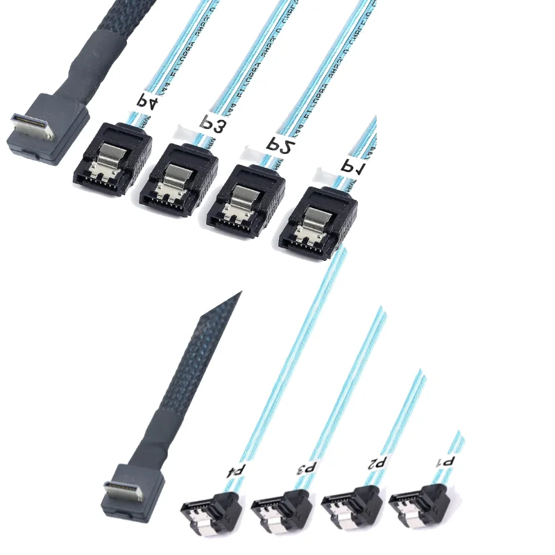 OCuLink PCIExpress SFF 8611 4i to 4X 7P 90 องศาการเชื่อมต่อ PCIexpress สําหรับภายนอก GPU และ Solid Disk