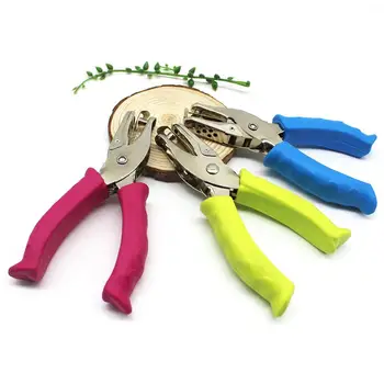 Punzonatrice a foro singolo portatile in metallo da 3-6 mm Perforatore per carta a forma di cerchio minuscolo 8 pagine per carte artigianali per ufficio Tag Abbigliamento