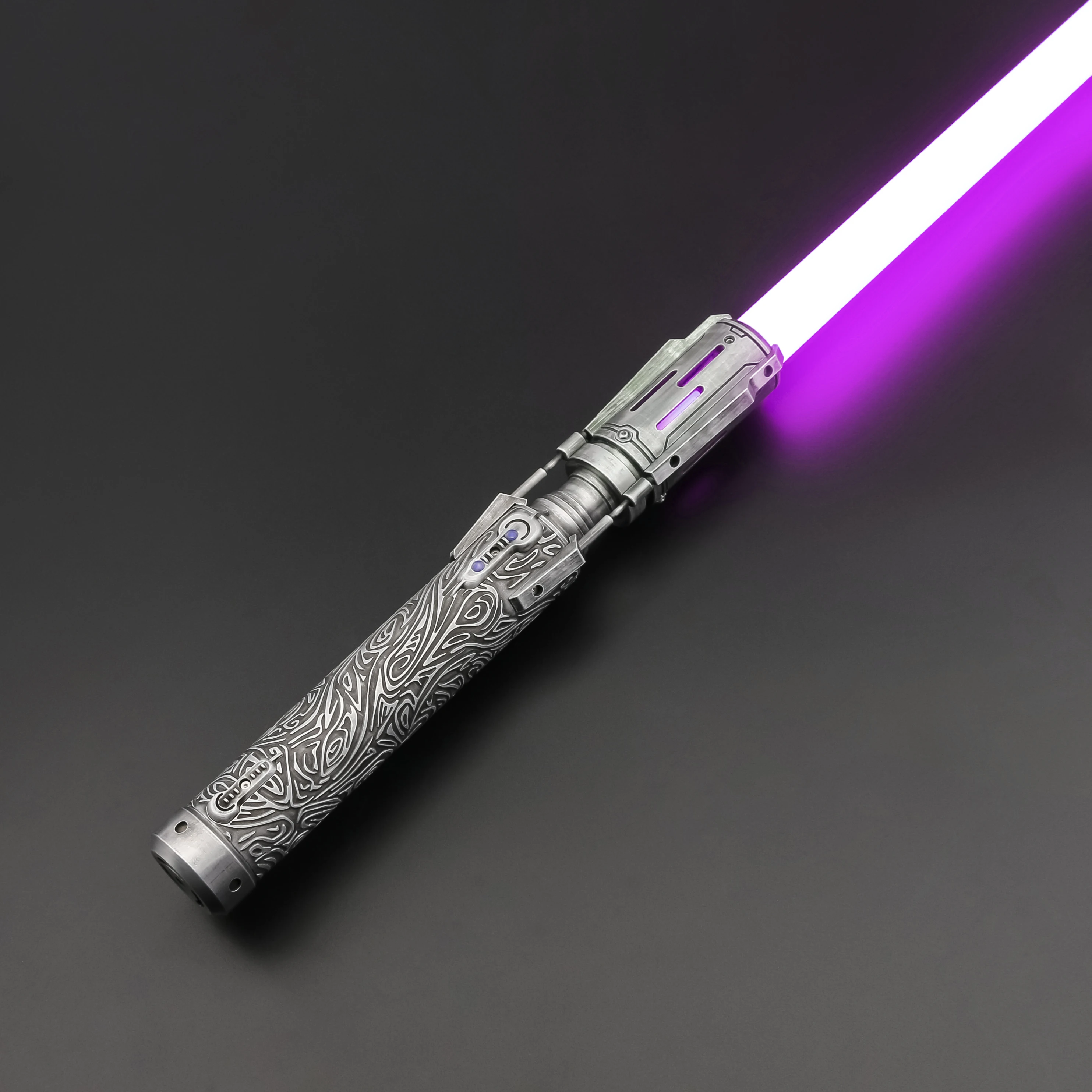 TXQSABER Lightsaber Replica Shan Laser Sword RGB Pixel FOC Blaster 12 Colors Changing Metal Hilt Light Sword for Cosplay Toys