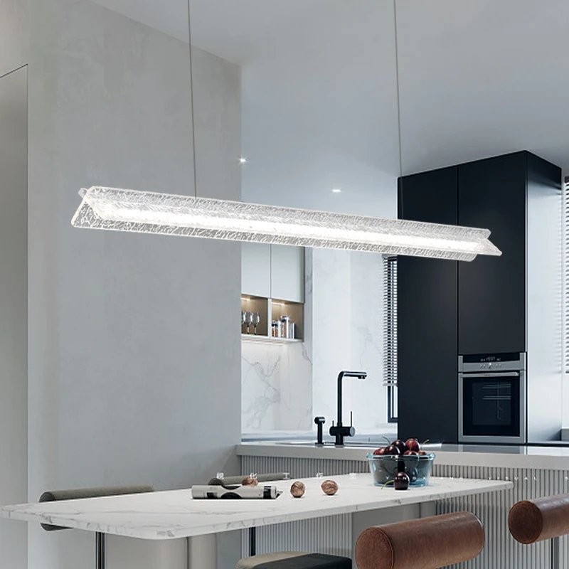 Long Strip Dining Table Pendant Lamp for Living Room Study Modern LED Pendant Light Nordic Kitchen Hanging Lamp Lighting Fixture