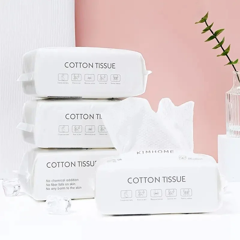 Soft Cotton Disposable Face Towels 50/100Pcs Pack Bathroom Dry Rags for Washing And Drying - Home Essential Towel Accessories