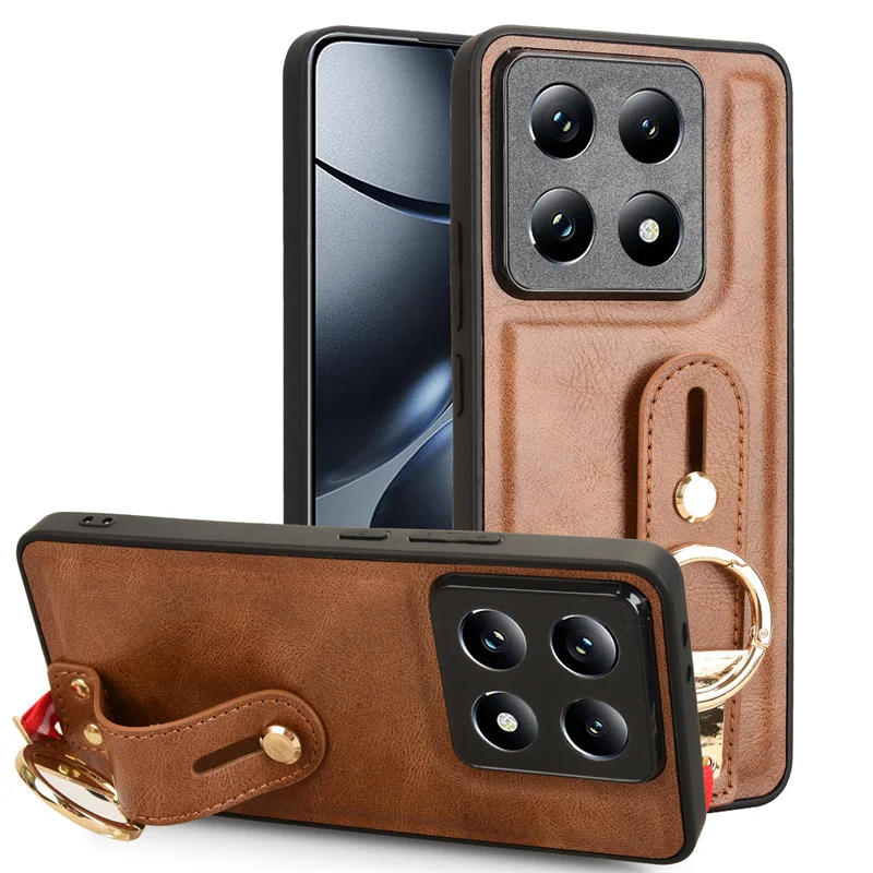 For Xiaomi 14T Pro Wristband Ring Case TPU Back Cover Dust Box Suitable for Xiaomi 14T Pro Phone Case