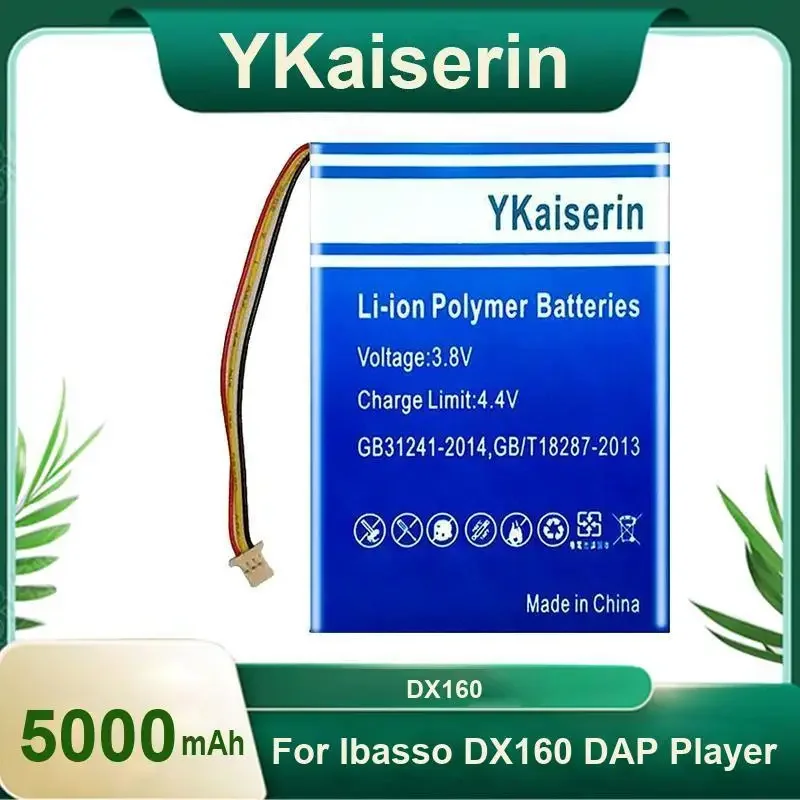 

YKaiserin Mobile Phone Batteries 5000mAh for Ibasso DX160 DAP Player Ortable Batteries for Cell Phones Battery + Track Code
