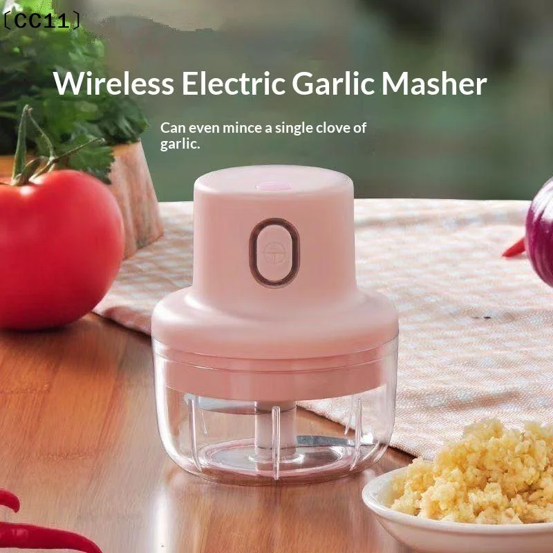 Wireless Electric Garlic Masher Mini Food Cutter USB Rechargeable Portable Small Grinder For Kitchen Ginger Meat Grinding〔CC11〕