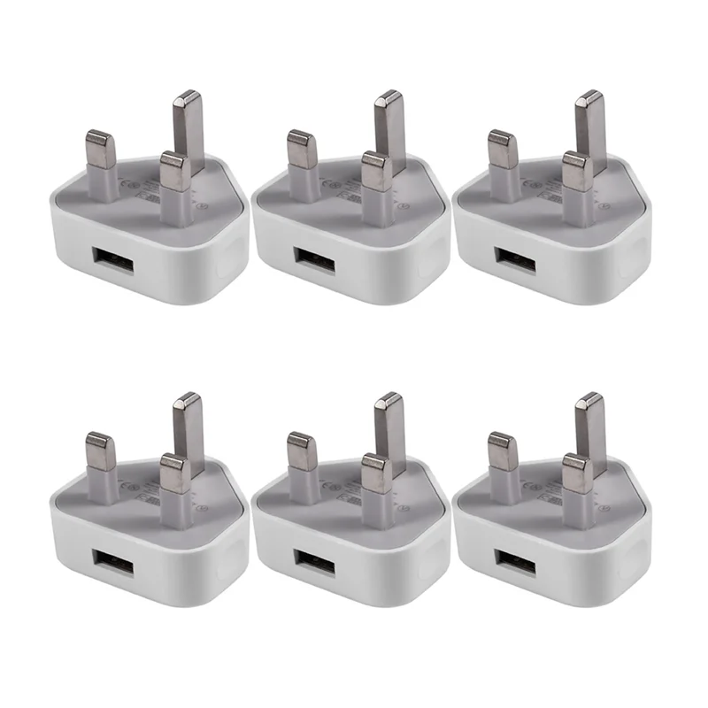 ABGI-6X Универсальный USB-штекер, 3-контактный настенный адаптер для зарядного устройства с USB-портами, дорожное зарядное устройство для зарядки телефона Ipad (1 порт)