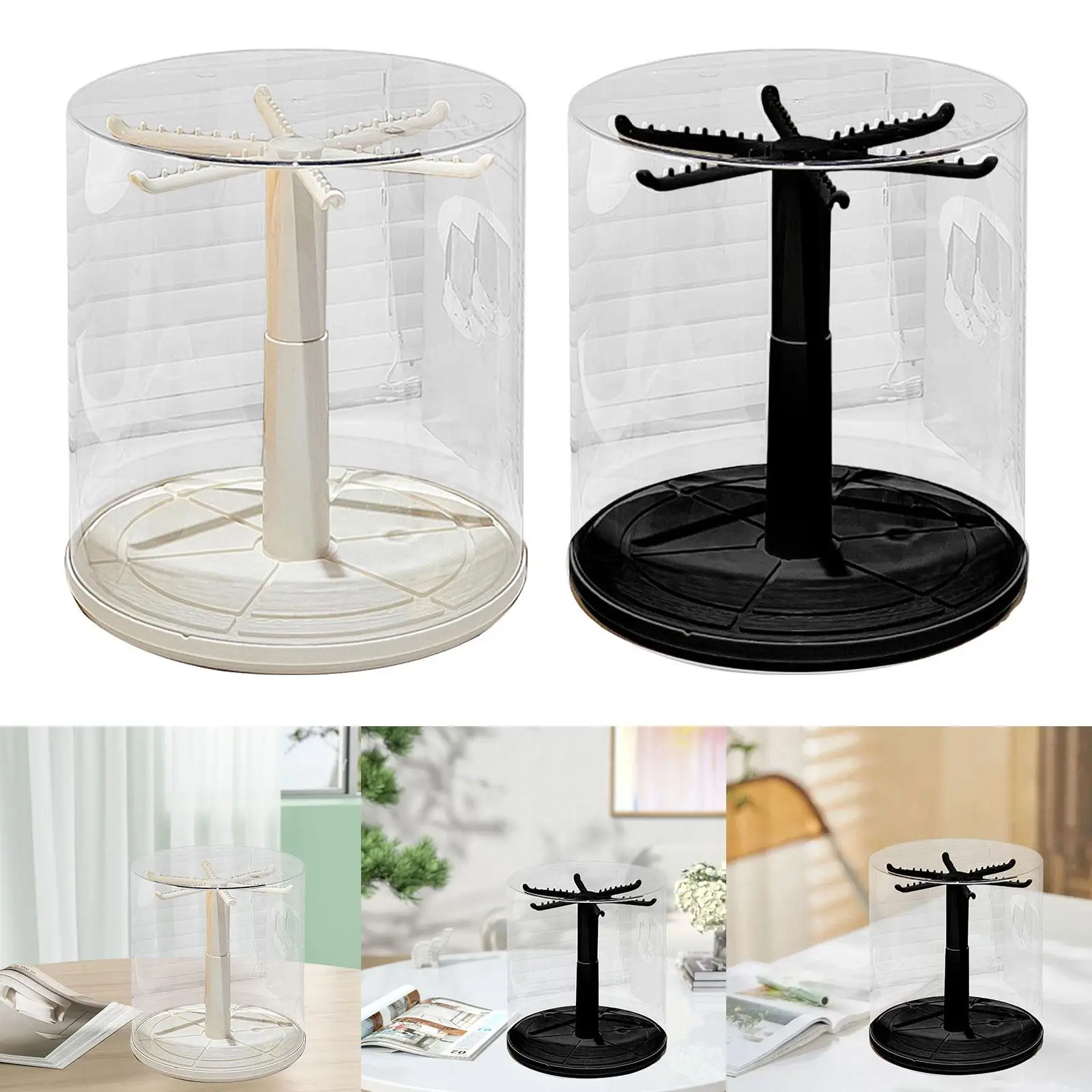 

Вращающаяся прозрачная витрина-витрина для коллекционных фигурок, пылезащитная, декоративная, для стола, офиса, дома