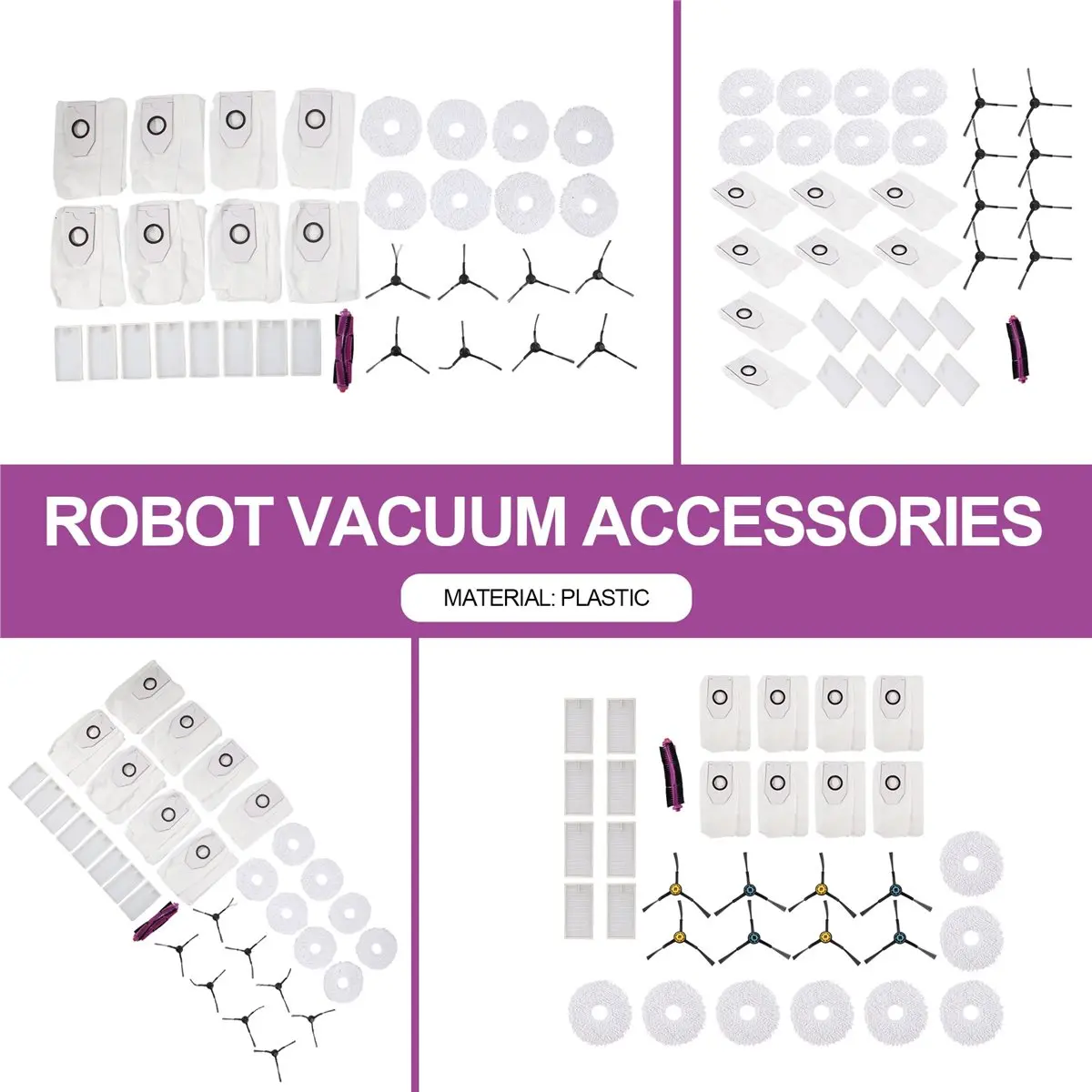 【abjz】-v12-ロボット掃除機用メインサイドブラシ-hepa-フィルター-モップパッド-ダストバッグ-交換用スペアアクセサリー