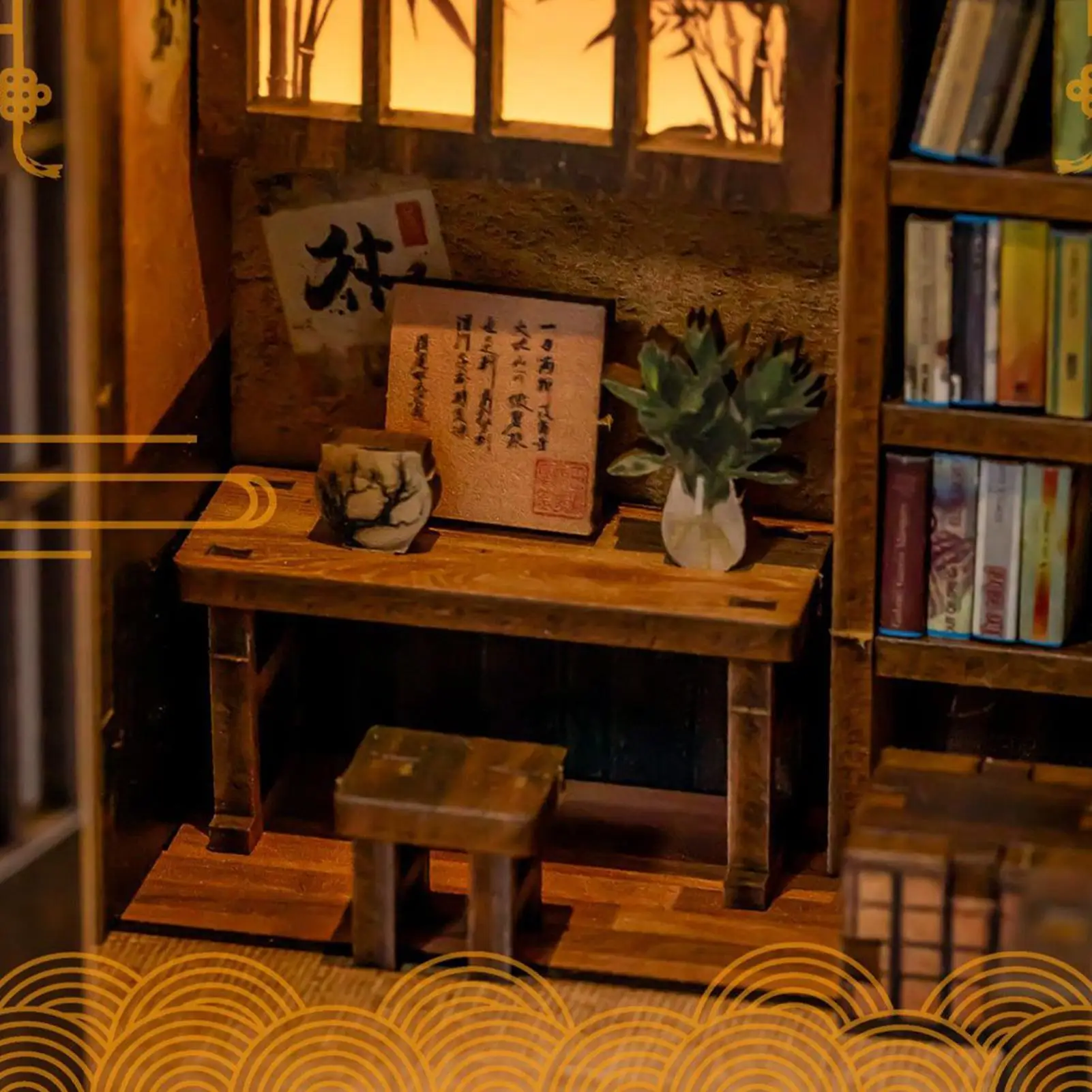 

Tiny House Kit Wood Japanese Style Table Decor Mini Doll House Set For Adults Collectors Holiday Birthday Family Activity