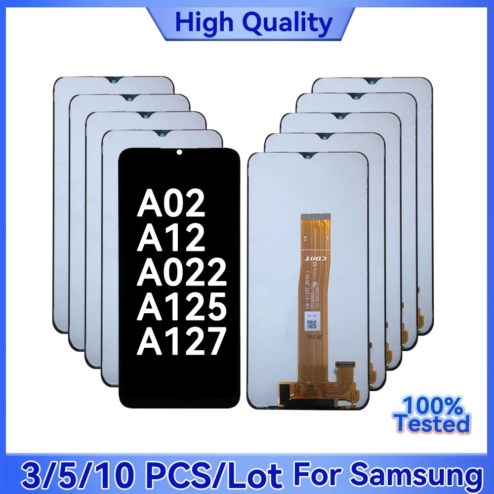 

Название товара wholesale 3/5/10 шт./лот для Samsung A02 A12 ЖК-дисплей A125 A127 A125F A127F Экран A022F A022G A022M Сенсорный дисплей с рамкой Код товара