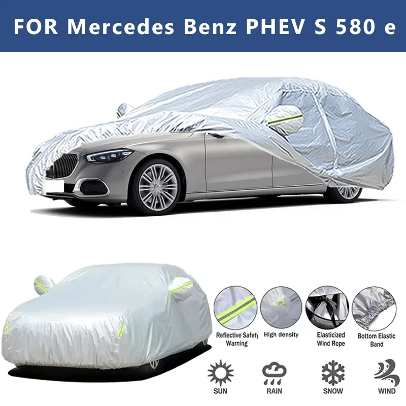 

For Mercedes Benz PHEV S 580 E Car Cover Outdoor Protection Covers Snow Sunshade Waterproof Dustproof Car Accessories