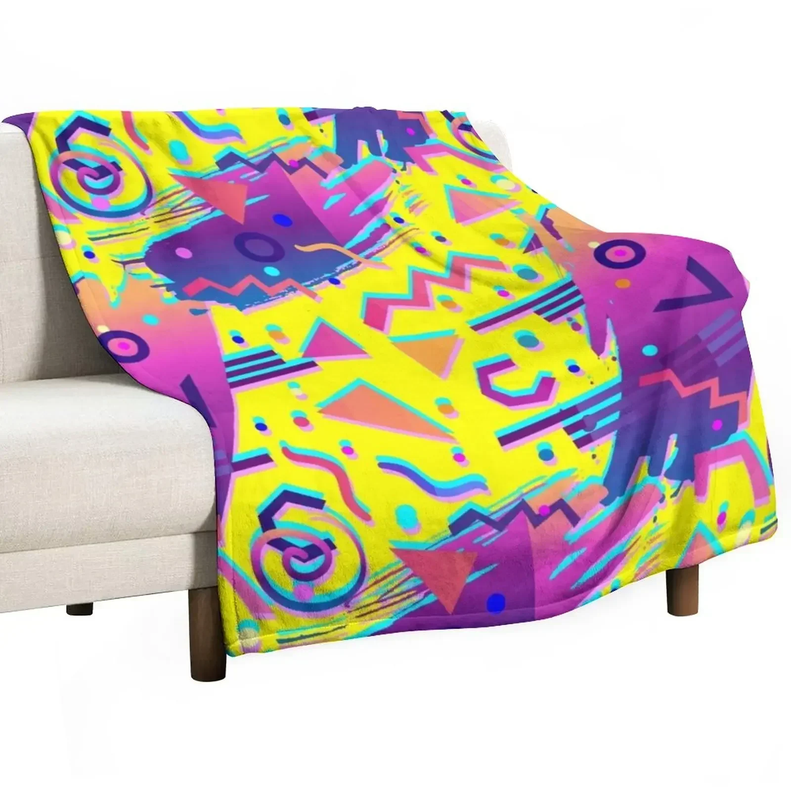 

Eighties Retro Memphis Pattern Throw Blanket For Baby Decorative Sofas Personalized Gift Giant Sofa Blankets