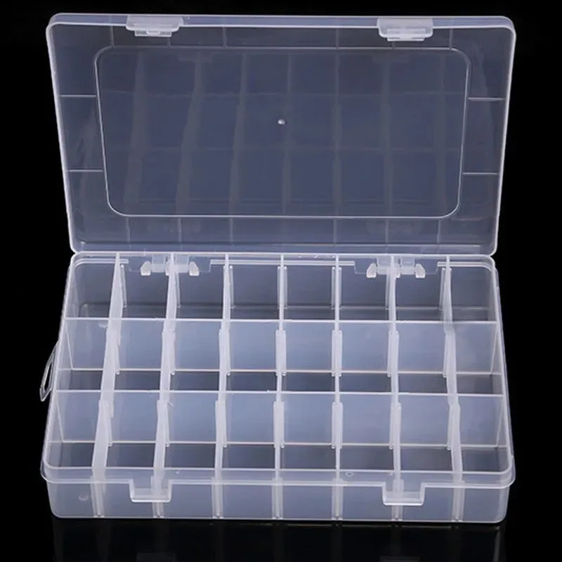 24Grids Plastic Organizer Box Storage Container Jewelry Box With Adjustable Dividers For Beads Arts DIY Crafts Storage image 6