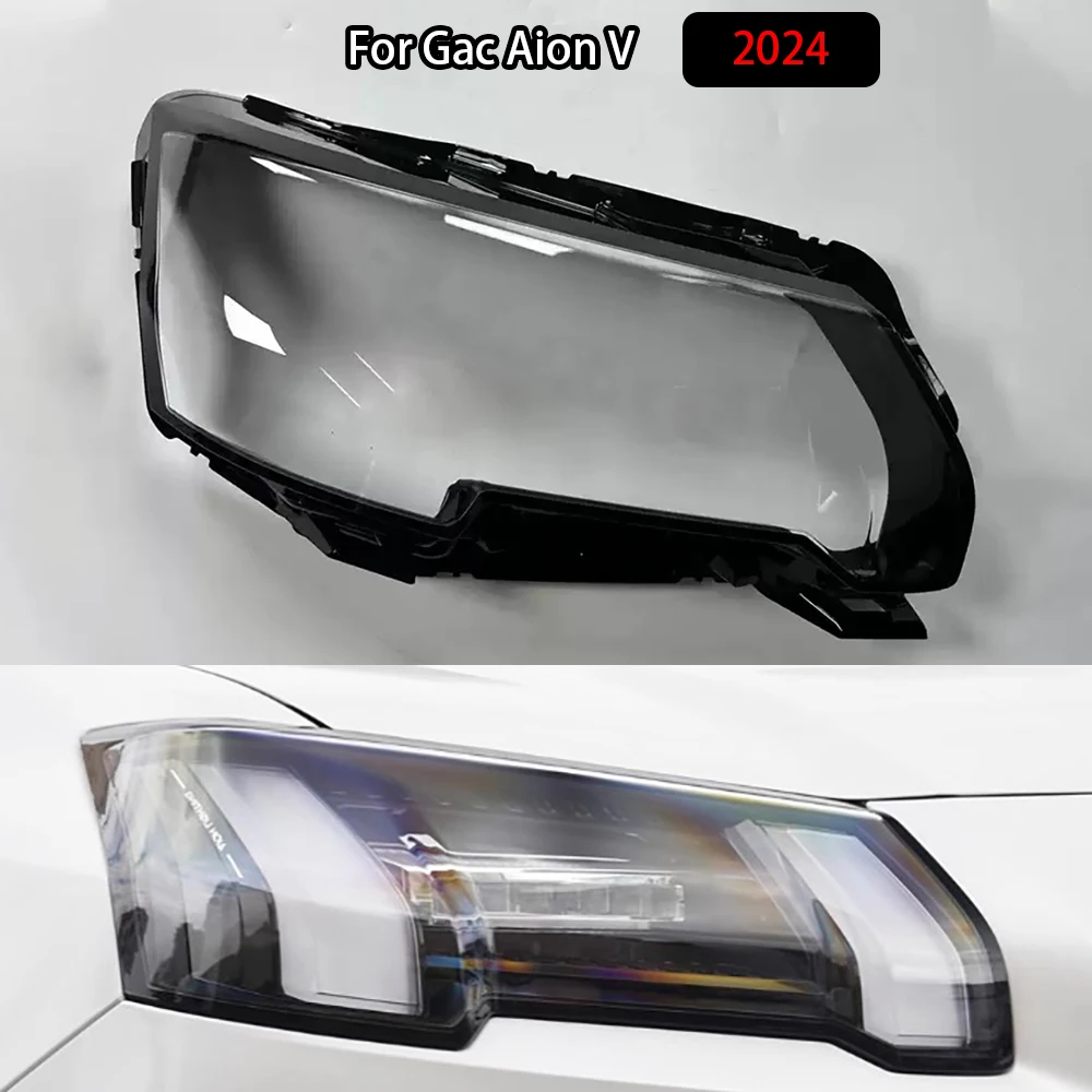 For Gac Aion V 2024 Headlamp Transparent Mask Cover Headlight Shell Plexiglass Replace Original Lens