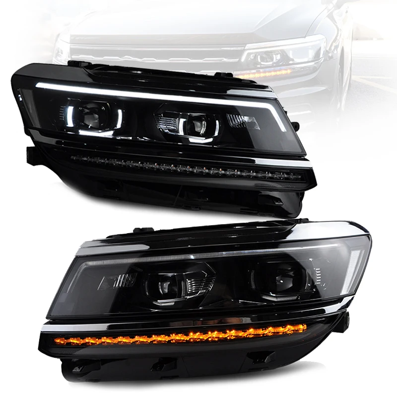 

Full LED Projector Lens Headlight For VW For Tiguan R Line 2017-2019 OEM Halogen & Xenon Headlamp Accessories