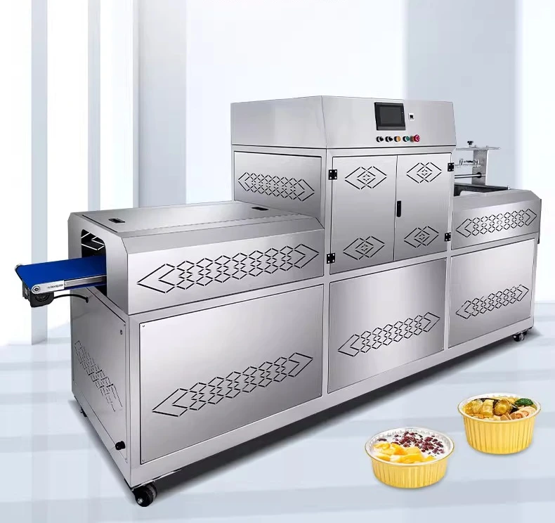 آلة ختم صندوق رقائق الألومنيوم مخصصة لآلة واحدة متعددة القوالب صندوق القصدير وعاء ساخن صغير آلة ختم المأكولات البحرية #1