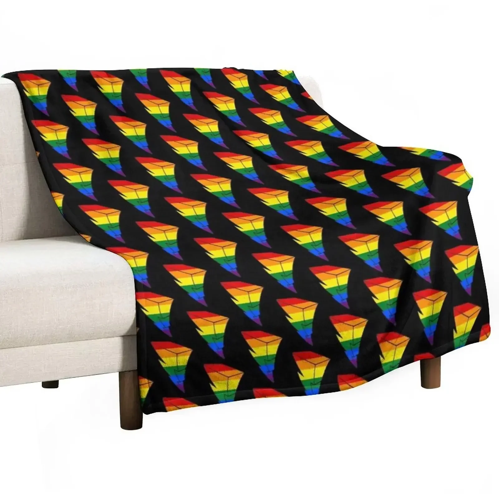 Pride Power Lightning Bolt Throw Blanket Camping Blankets For Baby Extra Large Throw Shaggy Blankets