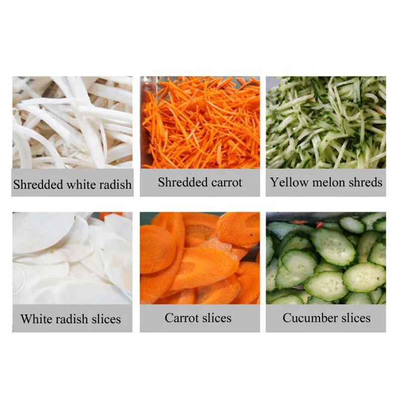Electric Multifunctional Vegetable Cutter Home Vegetable Cutter God Commercial Automatic Potato Shredder Shredder Slicer 220V