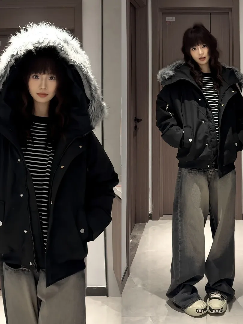 

Мужская зимняя теплая парка с отстегивающимися элементами, утепленная, с капюшоном, хлопковая рабочая куртка с большими карманами, модная повседневная модель Cleanfit