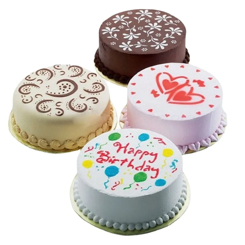 Eco Friendly High Quality Flower Heart Spray Stencils Birthday Cake Mold Decorating Bakery