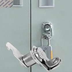 10Pcs Padlockable Cam Lock With L Shaped Padlock Hole Gym Dormitry Locker Office File Cabinet