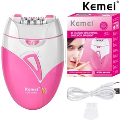 Kemei 189A Women Painless Epilator Rechargeable Body Hair Removal Machine Electric Shaving Private Part Bikini Armpit Depilation