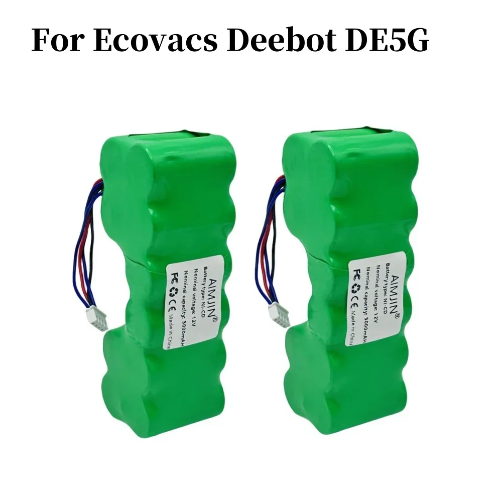 12V 3000mAh Replacement Ni-CD Battery for Ecovacs 10001568 10002167 DD3G DD4G DE5G DD35 DG710 DM88 ZJ1517-HFR Robotic Vacuum Cle