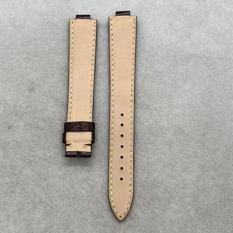 Luxury Custom Crocodile Skin Watchband 14MM 16MM 18MM 20MM 22MM Convex Interface Alligator Strap Handmade Bands Sturdy Durable