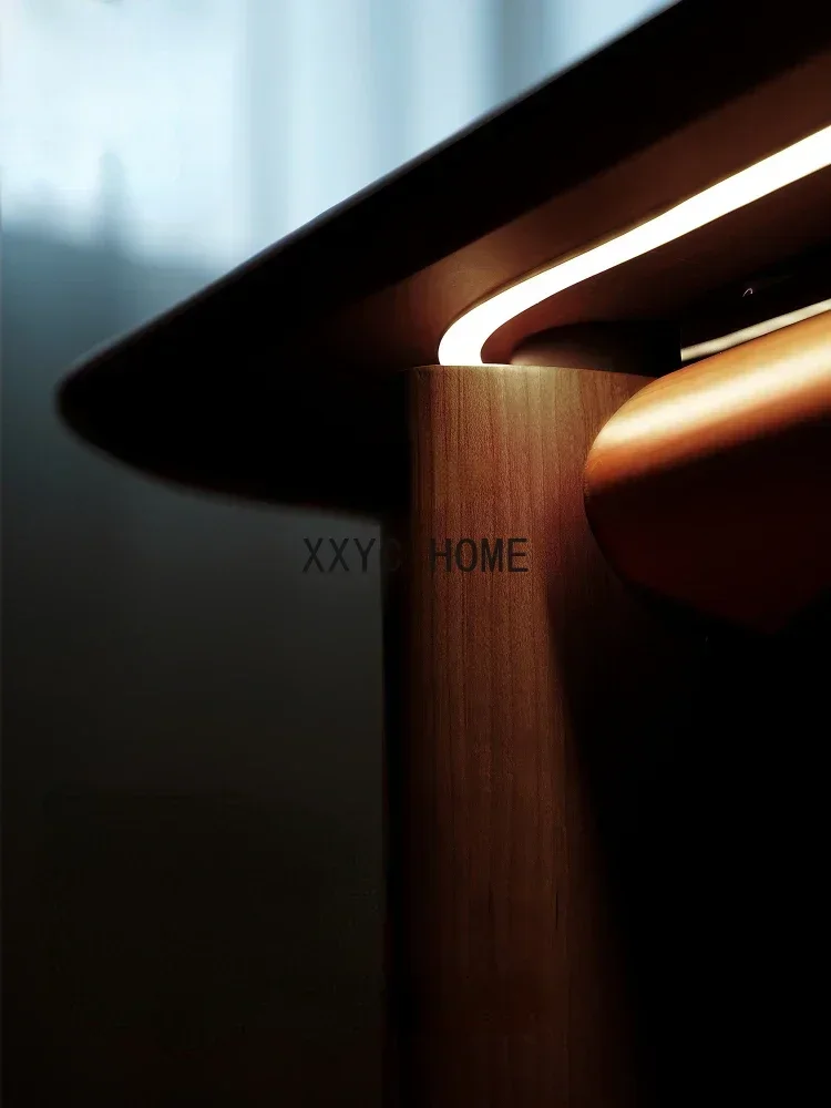 Coffee Table Marble Solid Wood Black Walnut Multi-Functional Tea Table Low Table Black Light Luxury