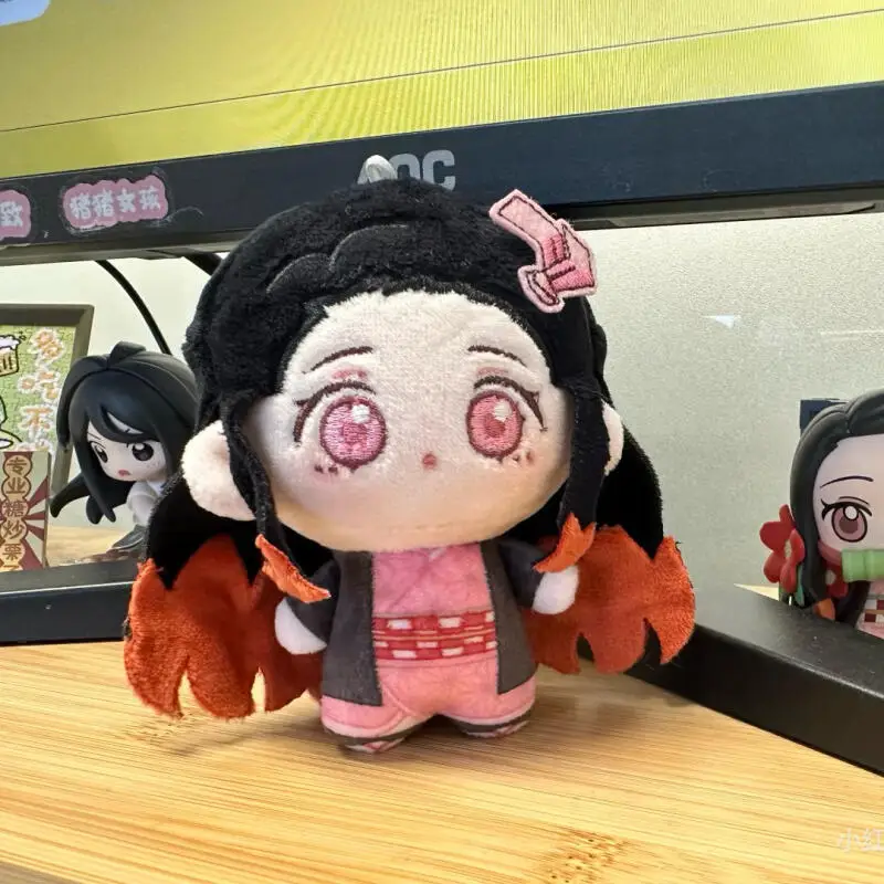 Demon Slayer Cartoon Kamado Kawaii Nezuko Rengoku Kyoujurou 10Cm Plush Filling Ornament Doll Toy Classmate's Birthday Gift