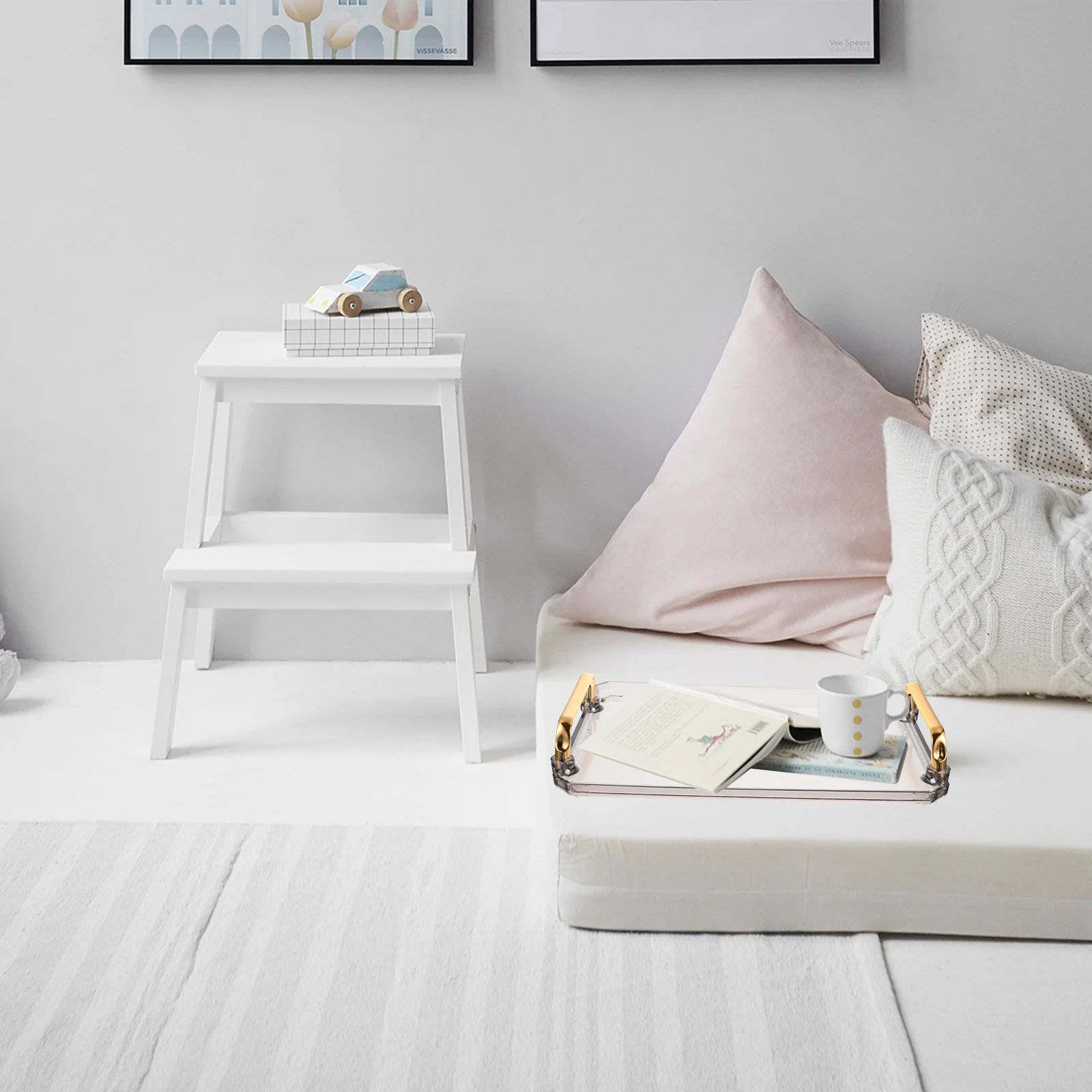 アクリル収納トレイジュエリーホルダーデスクトップオーガナイザー化粧台旅行化粧プレートクリアプレミアム素材耐久性実用