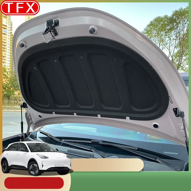 For Geely EX2 Geome XingYuan 2025 2026 Car Styling Engine Hood Sound Insulation Cotton Front Trunk Heat Reduction Accessories