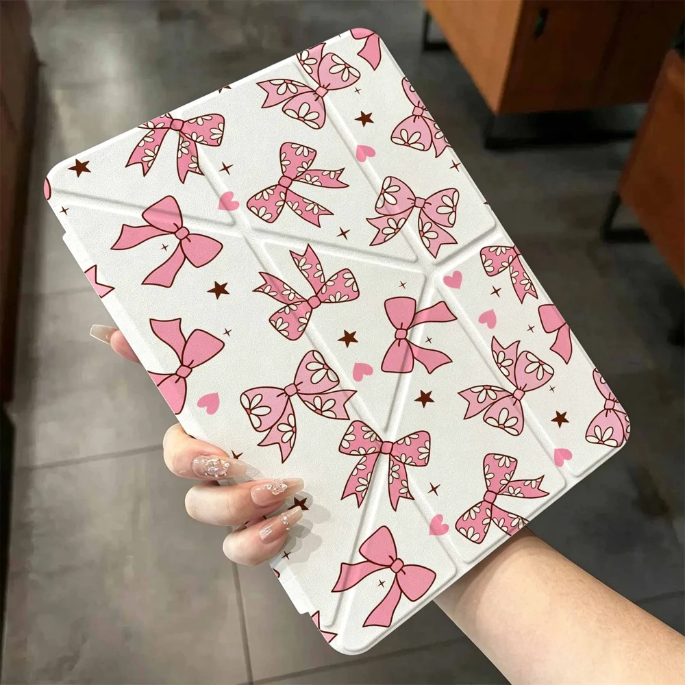 Best Seller Pink Bows For IPad Mini Air Pro 13 12.9 11 10.9 10.5 10.2 9.7 8.3 7.9 inch 5 6 7 8 th Pen Slot Tablet Case