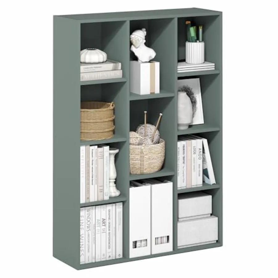 

LUDER Book Shelf Bookshelf Reversible Bookcase 9.4 x 29.1 x 41.7 Easy Assembly for Living Room Bedroom Home Office