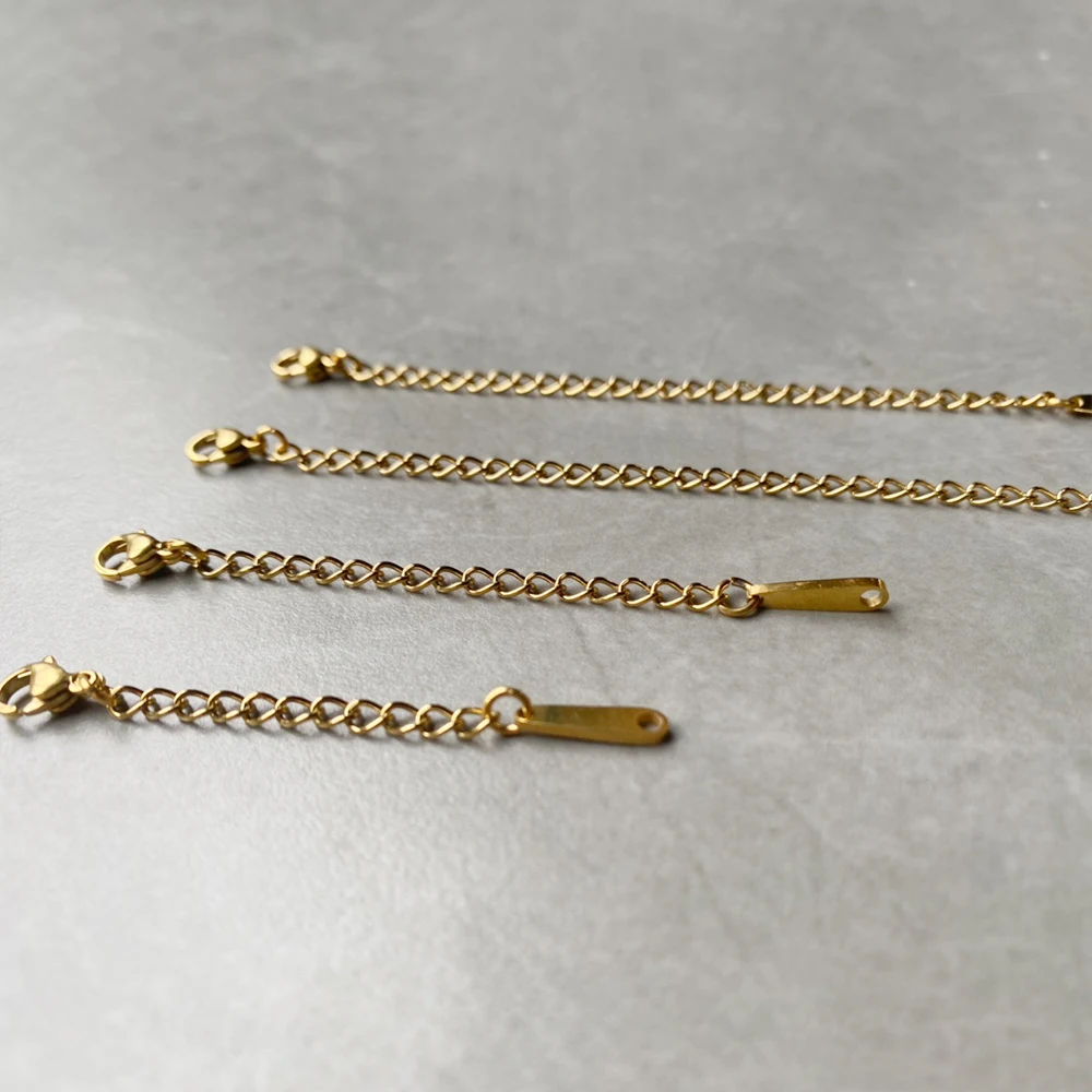 3/5/8/10 CM Jump Rings Extended Extension Tail Chain Stainless Steel Lobster Clasps Connector For Bracelet Necklace Jewelry